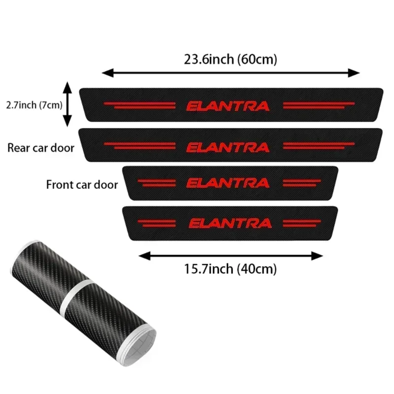 Car Front Rear Door Threshold  - Crepe Pan Carbon reseña y precio