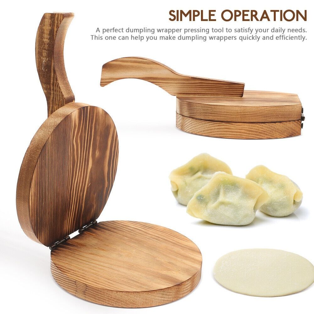 Wooden Dough Presser Chapati P - Dumpling Press Set reseña y precio