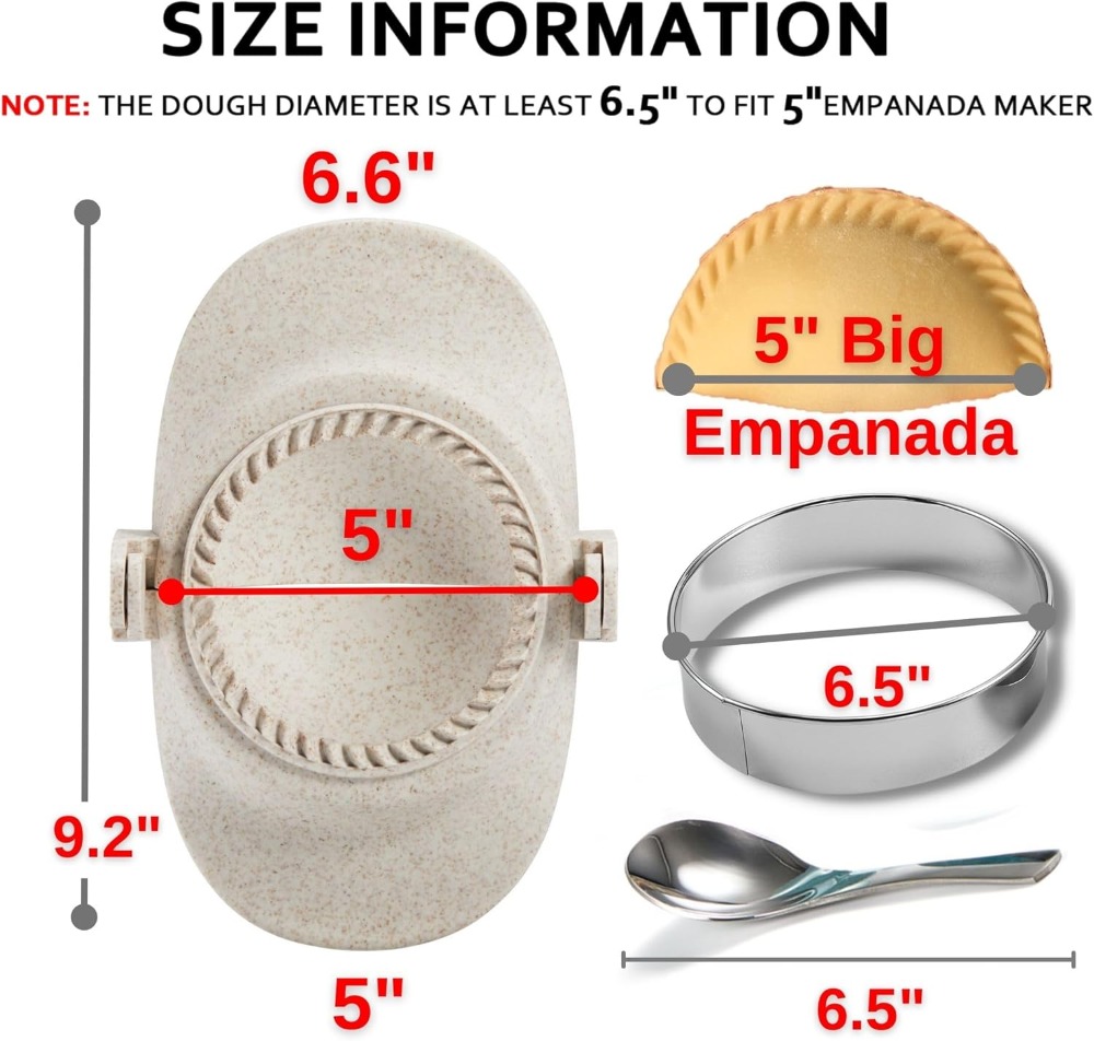5 Inch Extra Large Empanada Ma - Dumpling Press Set reseña y precio
