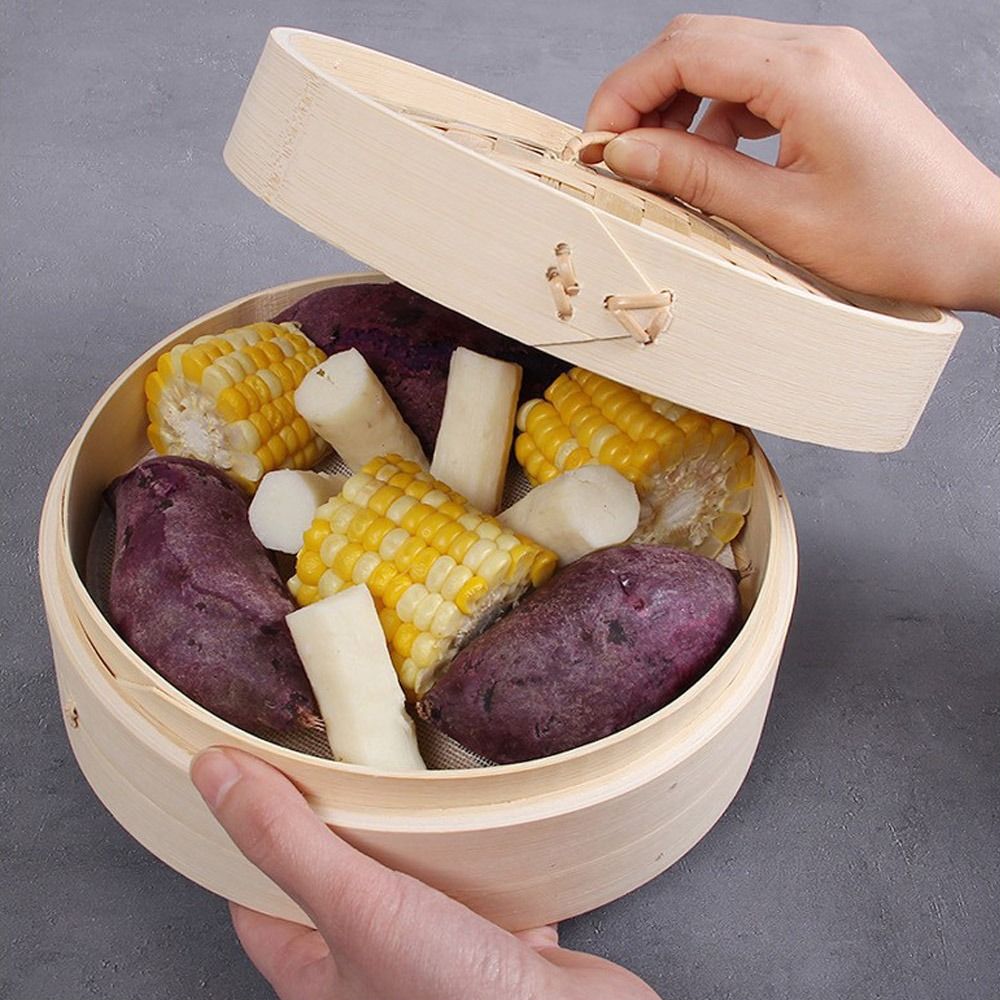 Bamboo Steamer Basket with Lid - Bao Steamer Bamboo reseña y precio