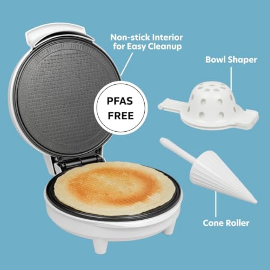 Waffle Cone and Ice Cream Bowl - Waffle Cone Maker reseña y precio