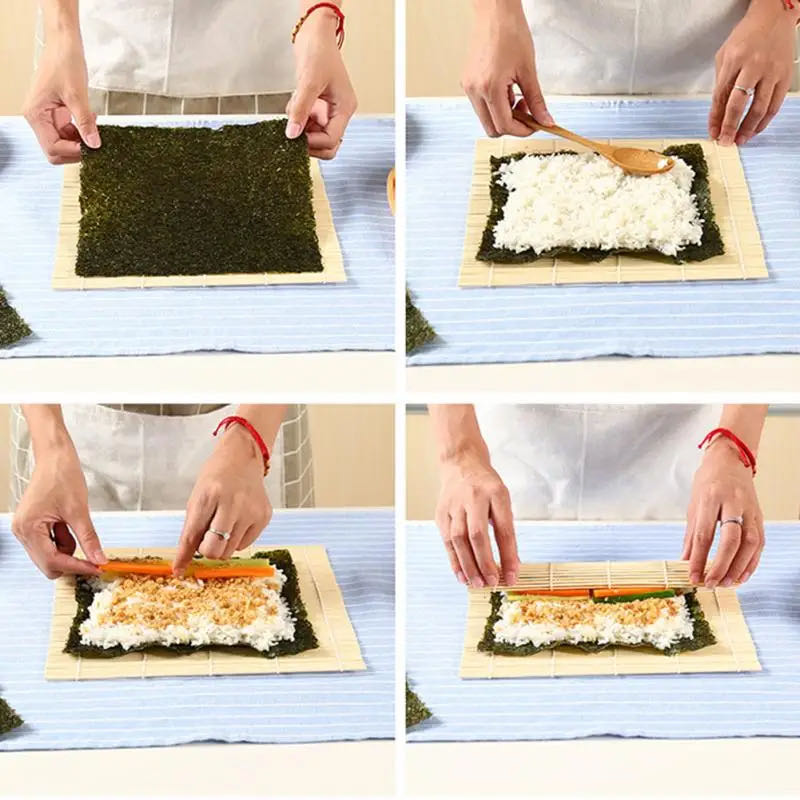 DIY Bamboo Sushi Maker Rolling - Spring Roll Wrapper reseña y precio