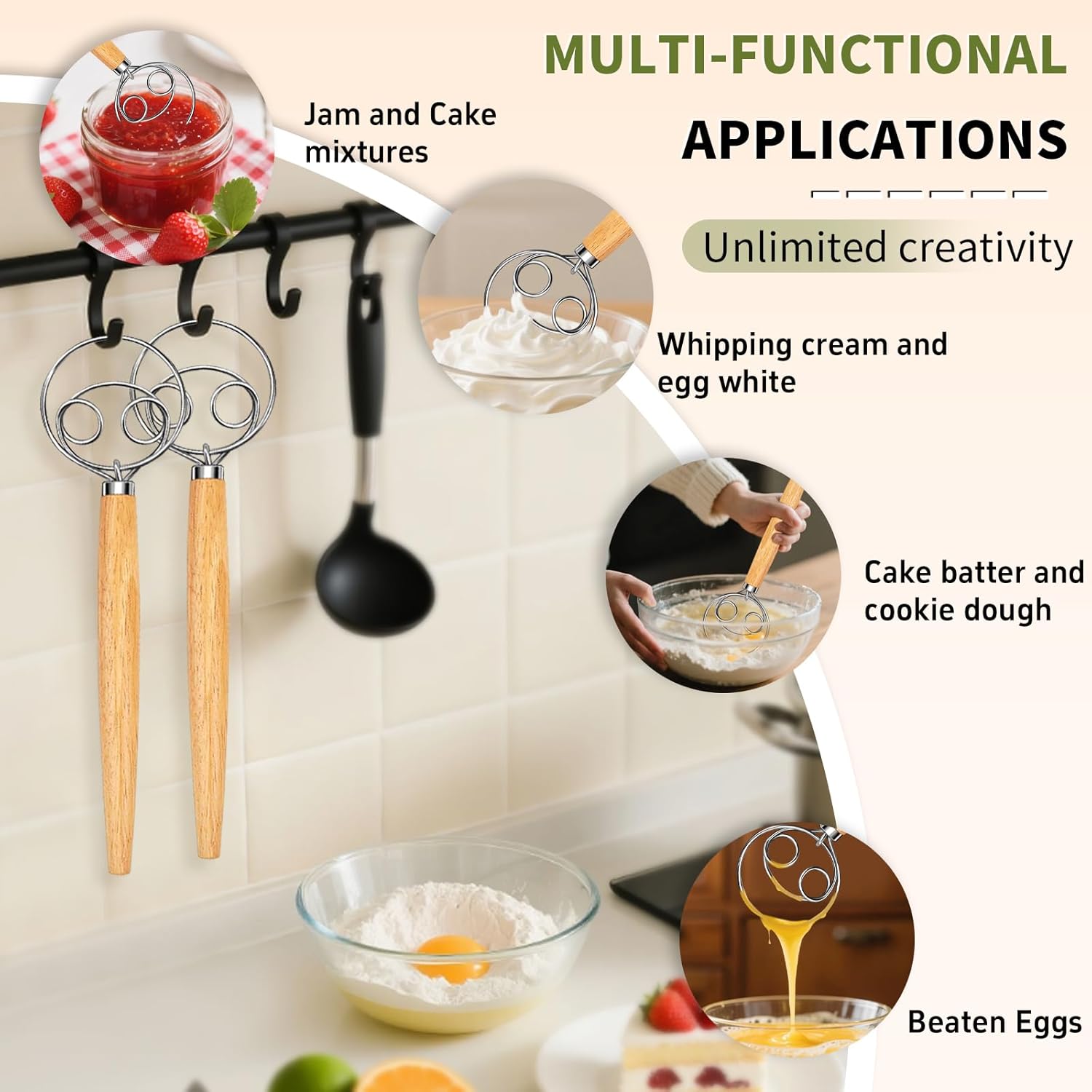 Danish Dough Whisk Stainless S - Danish Pancake Pan reseña y precio