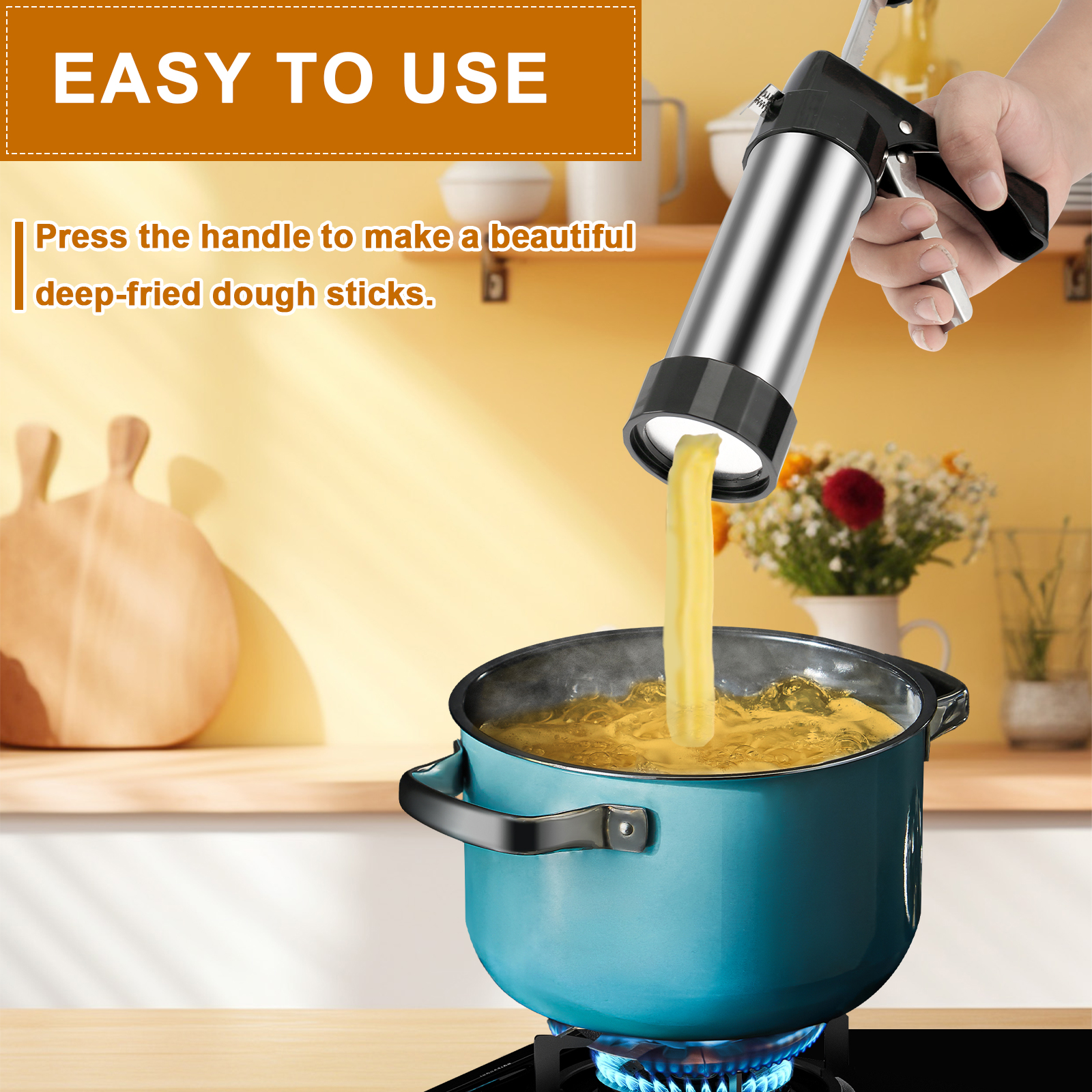 Cookie Press Gun Kit Stainless - Churros Maker Gun reseña y precio