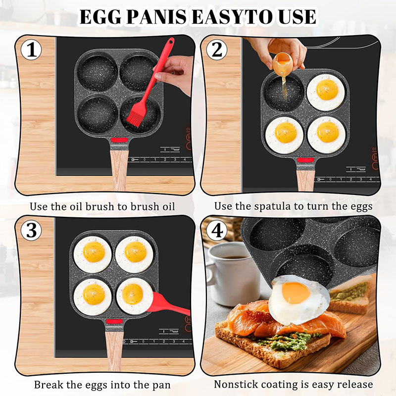 Deepened Egg Frying Pan with L - Mini Pancake Griddle reseña y precio
