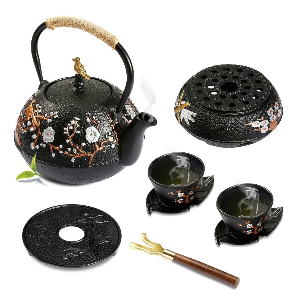 Cast Iron Teapot Set with Alco - Cast Iron Corn reseña y precio