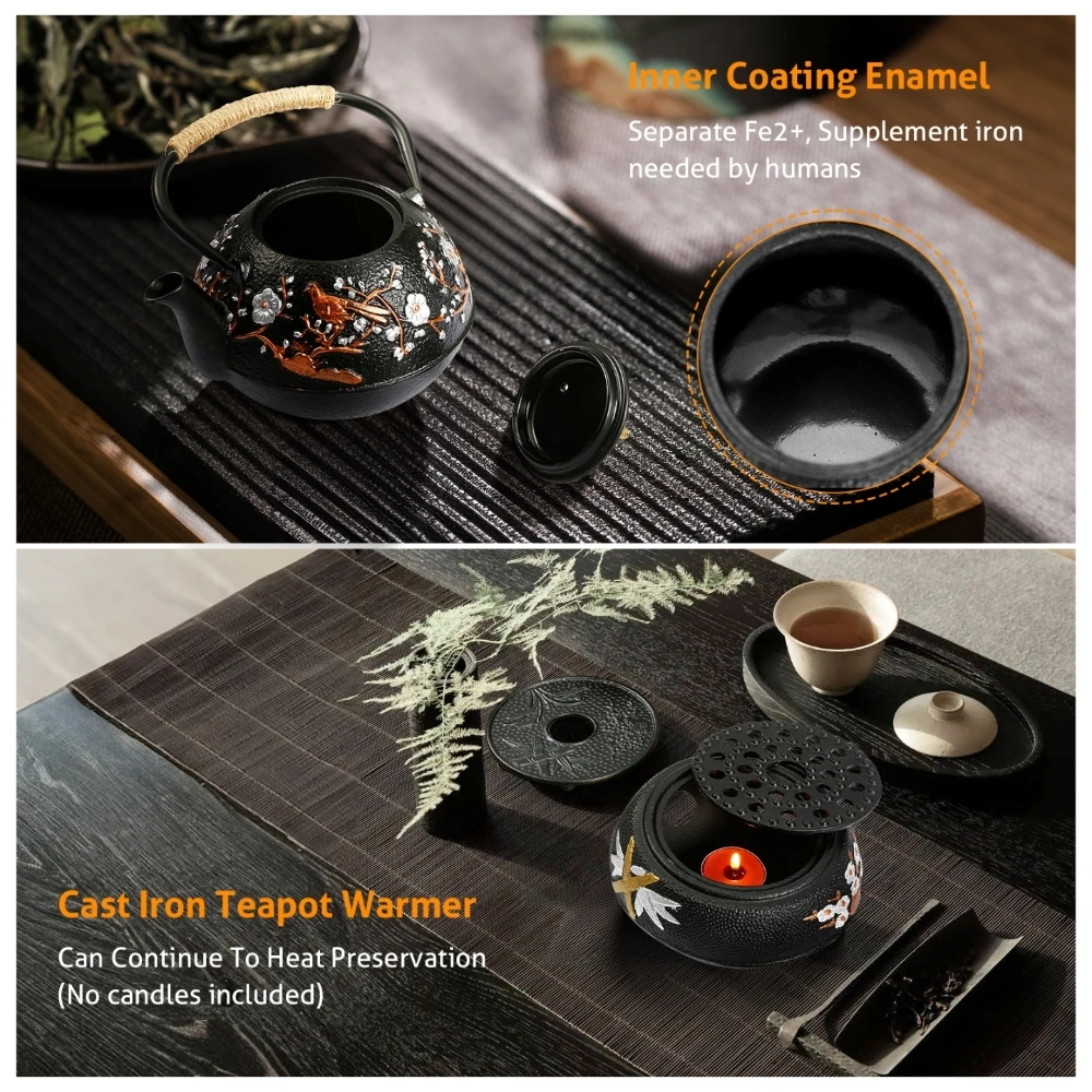 Cast Iron Teapot Set with Alco - Cast Iron Corn reseña y precio