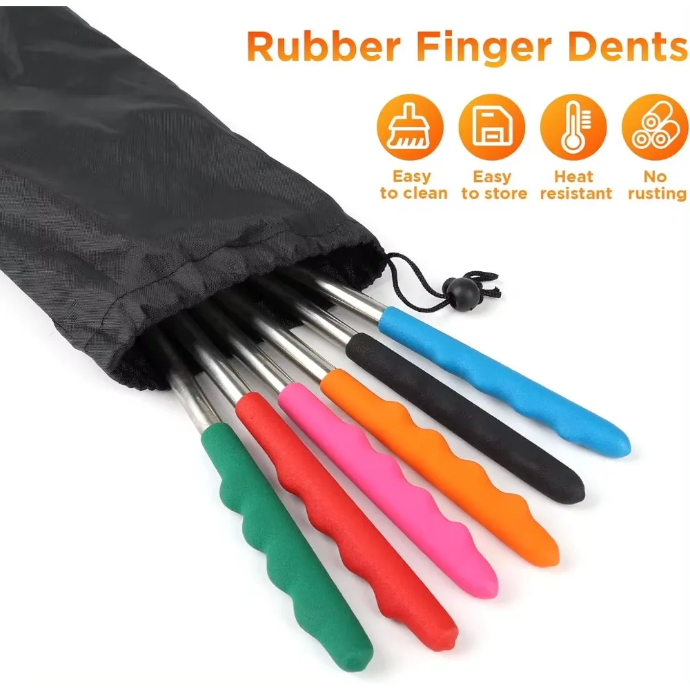 5/6/10pcs Telescopic BBQ Forks - Hot Dog Press reseña y precio