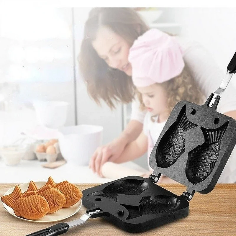 Kitchen Japanese Taiyaki Doubl - Egg Waffle Pan reseña y precio