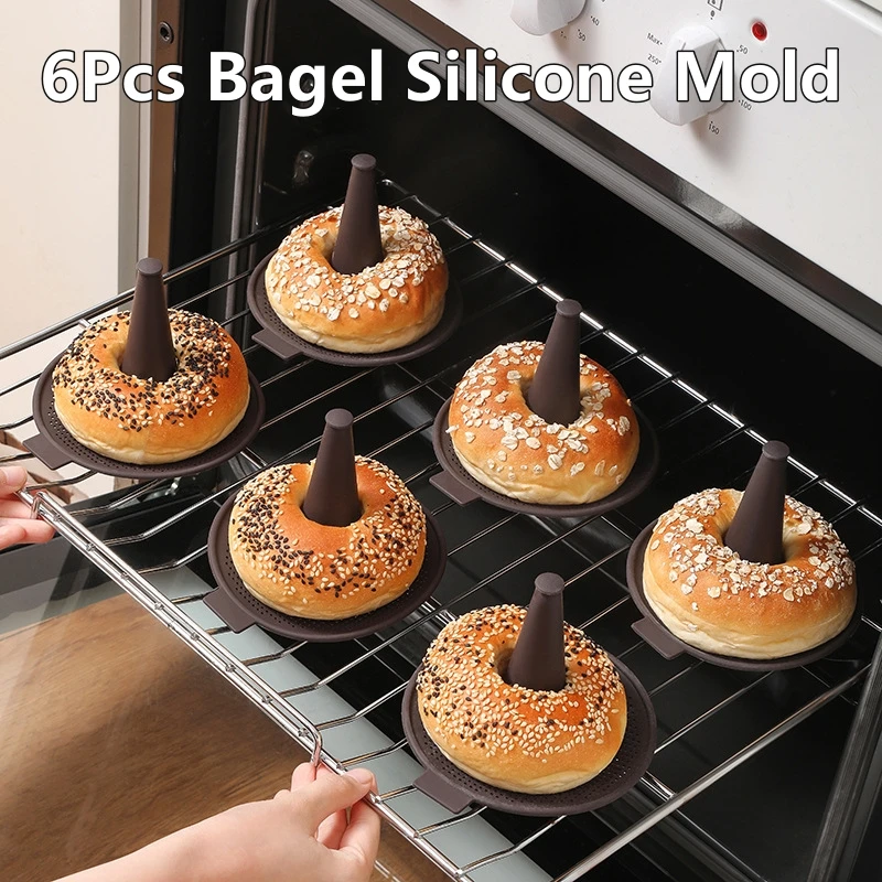 6Pcs Bagel Tools Silicone Mold - Donut Mold Silicone reseña y precio