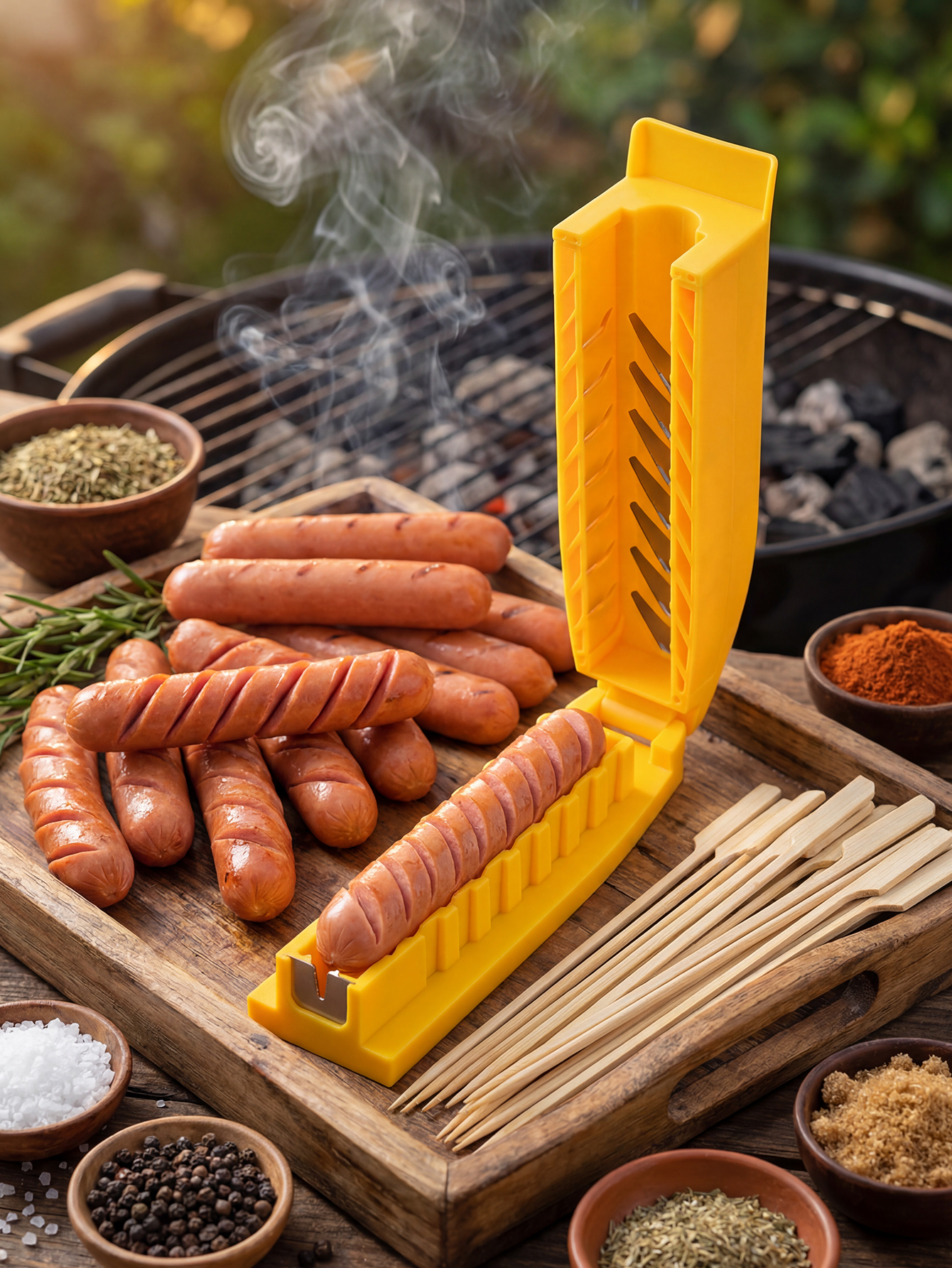 Manual Sausage Slicing Tool Re - Hot Dog Press reseña y precio