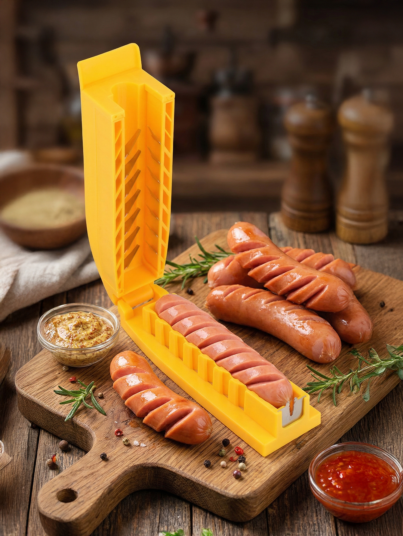 Manual Sausage Slicing Tool Re - Hot Dog Press reseña y precio