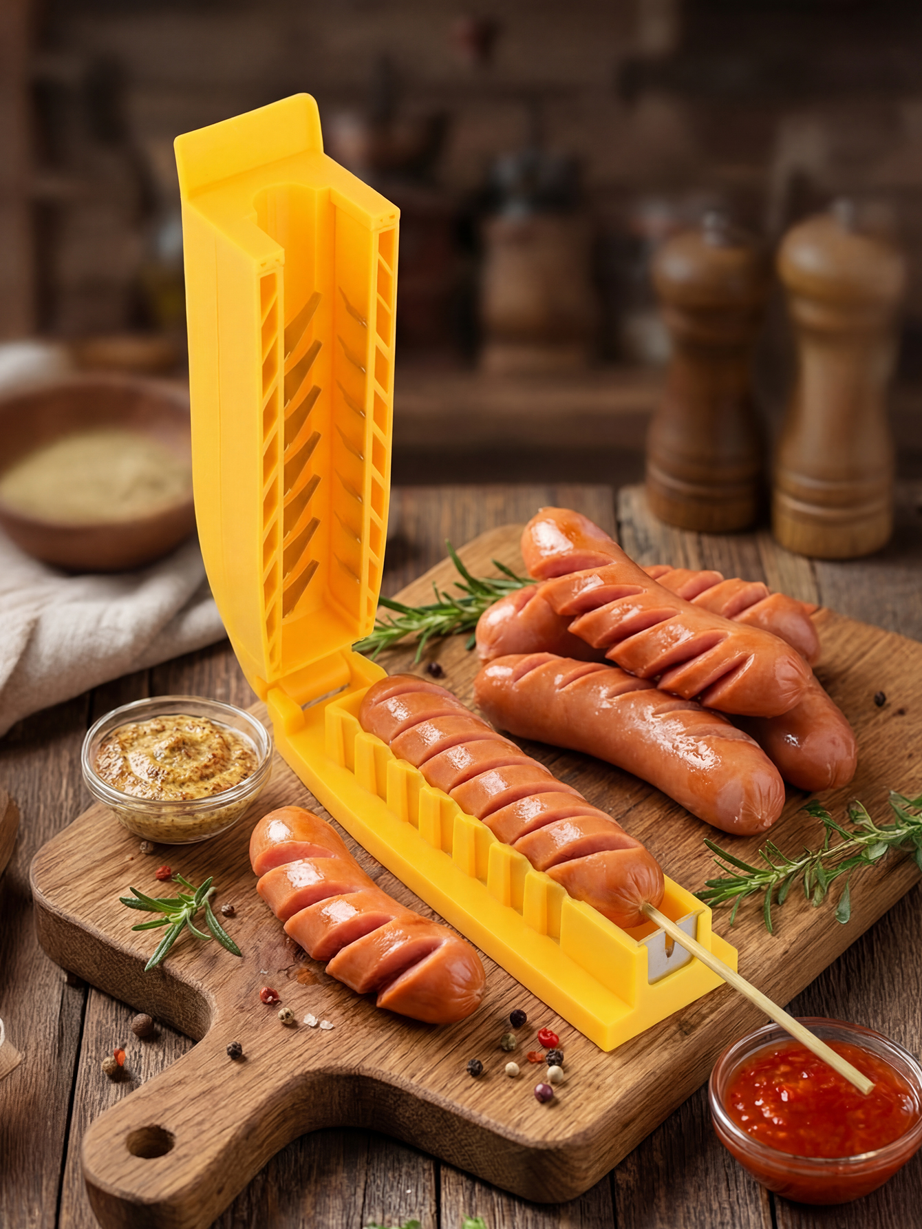 Manual Sausage Slicing Tool Re - Hot Dog Press reseña y precio
