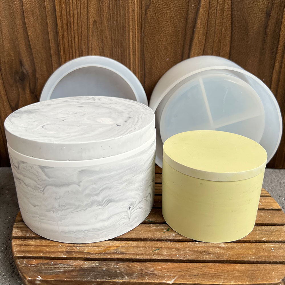 Round Cement Candle Canister S - Potsticker Mold reseña y precio