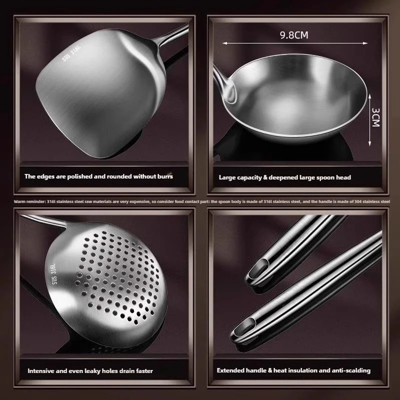 316 Stainless Steel Wok Spatul - Okonomiyaki Spatula reseña y precio