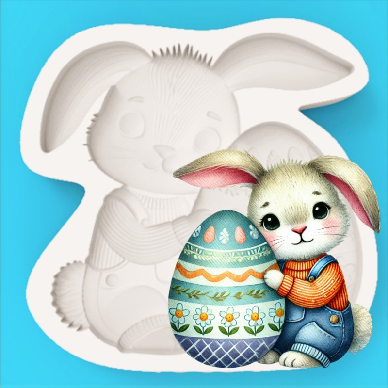 Easter Egg-Holding Bunny Silic - Bunny Cake Mold reseña y precio