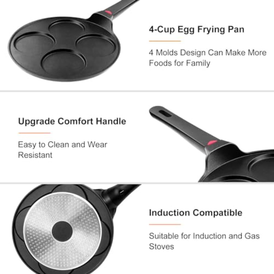 Pancake Pan Nonstick-Suitable  - Mini Pancake Griddle reseña y precio