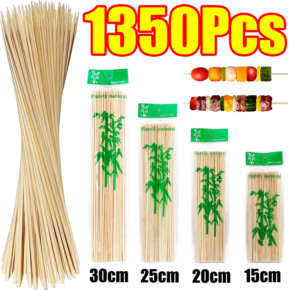 90-1350Pcs BBQ Skewers Bamboo  - Corn Dog Stick reseña y precio
